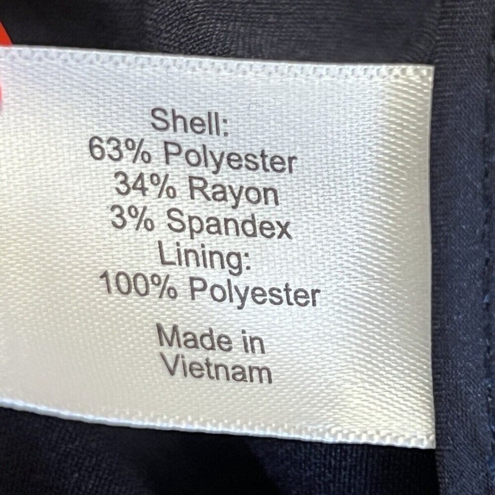 Lane Bryant Open Front Blue Blazer Size 22 Zippered Pockets - Picture 5 of 8